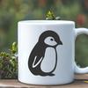 Free Vector Graphic of an Adorable Antarctic Bird Simple line drawing of a cute penguin, a sea creature native to the Antarctic region.