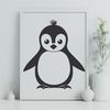 Free Vector Penguin Clip Art for Cutting Machines A simple illustration of a penguin, suitable for vector graphic design and cutting machine projects.