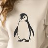 Cute Penguin Silhouette Vector Graphic A simplified illustration of a penguin, suitable for vector graphics and digital design projects.