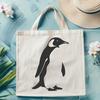 Penguin Vector Art A illustration of a penguin in its natural habitat, with tuxedo-like feathers and flippers.