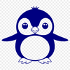 Penguin Outline Vector Art A simple vector illustration of a penguin in outline form.