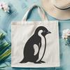 Free SVG Penguin Icon on Ice Background A single penguin standing on the ice, serving as a vector illustration suitable for various uses.