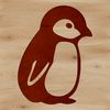 Penguin Perched on the Ice SVG A simple line drawing illustration of a cute penguin perched on the ice.