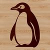 Cute Penguin SVG Clip Art A simple illustration of a penguin, suitable for commercial or personal design projects.