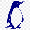 Penguin Illustration in SVG Format A stylized illustration of a penguin standing upright on land.