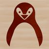 A simple line drawing of a waddling penguin in the wild, suitable for vector design and cutting machine stencils.