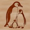Digital Penguin Design SVG A stylized illustration of a penguin in a digital format.