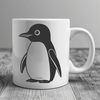 Cricut Compatible Penguin Cutting File A simple vector illustration of a penguin, suitable for use in digital designs and cutting machines.