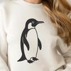 Simple Penguin Vector Image A black-and-white illustration of a penguin, suitable for vector graphics.