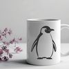 Simple Penguin SVG Design A simple illustration of a penguin standing on a flat surface.