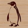 Adorable Penguin Illustration SVG A black-and-white penguin illustration suitable for cutting machines like Cricut or laser cutters.