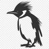 Penguin Digital Drawing In SVG, PNG, PDF And DXF File Formats