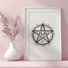 Ornate Pentagram In PDF & PNG