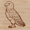 Eagle Perched on Branch Illustration A close-up of a wild eagle perched on a branch, with detailed feathers and talons.