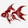 Cute Goldfish Clip Art A simple illustration of a goldfish in various poses to be used as clip art.