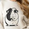 Adorable Guinea Pig Vector Graphics A vector illustration of a cute guinea pig in a cartoon style.
