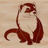 Vector Cute Ferret Illustration A vector illustration of a cute and curious ferret animal.