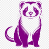 Domesticated Ferret Cut File A silhouette vector illustration of a domesticated ferret animal in a cute pose.