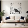 Cute Floral Ferret Illustration Ferret illustration in floral pattern