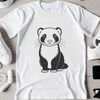 Furry Ferret Vector Graphic A small, furry ferret sitting on a floor, suitable for personal or commercial use as a vector graphic.