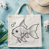 Beautiful Goldfish Clip Art A digital representation of a goldfish in vector format.