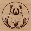 Cute Animal SVG File Download A simple vector illustration of a ferret animal.