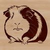 Cute Guinea Pig SVG Graphic An SVG vector graphic representation of a domestic Guinea Pig pet.