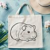 A vector illustration of a small furry hamster sitting on its hind legs, suitable for various design applications.