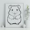 Adorable Cartoon Hamster Illustration A cartoon hamster character designed as a vector image for digital use.