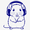 Free SVG Pet Icon Design Vector illustration of a hamster, suitable for cut-out designs.