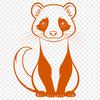 Illustration of a domestic ferret, suitable for personal or commercial use as a vector graphic.