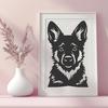 Artistic German Shepherd In PDF