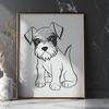 Sitting Miniature Schnauzer Artwork - PDF Free Download