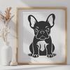 Artistic French Bulldog In SVG, PNG, PDF And DXF File Formats - Free