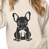 Artistic French Bulldog In SVG, PNG, PDF And DXF File Formats - Free