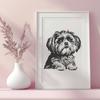 Unique Sitting Shih Tzu DXF