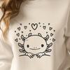 Artistic Peeking Axolotl Design - PDF