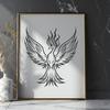 Pheonix Stencil In SVG, PNG, PDF And DXF Formats