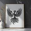 Free Unique Pheonix Vector Craft File DXF - Commercial Use