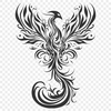 Ornate Pheonix In SVG - For Free Download, Commercial Use