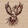 Beautiful Vector Phoenix Clip Art A stylized representation of the mythical Phoenix in vector format.