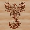 Ornate Mythical Creature Design A colorful depiction of a mythical phoenix in an ornate design style, suitable for vector art projects.