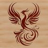 Ornate illustration of a mythical phoenix in vector format, suitable for digital and commercial applications.