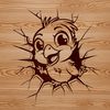 Risen from the Ashes: Cute Mythical Bird Icon A mythical bird with fiery plumage rising from the ashes, created as a vector design for crafting and graphic art.