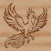 Stylized Phoenix Clip Art Design A stylized illustration of the mythical creature Phoenix in vector format.