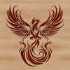 Mythical Phoenix Illustration in Various Stages A detailed illustration of a mythical phoenix in various stages of rise from the ashes.