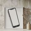 A modern mobile phone with touchscreen interface, suitable for vector art design.