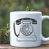Free Telephone Clip Art A simple illustration of a telephone with various features highlighted.
