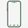 Mobile Phone Icon Vector Graphics A digital representation of a mobile phone with various design elements integrated into its vector graphics.