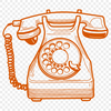Simple Classic Telephone Icon A simple telephone icon with a classic design, suitable for digital and print projects.